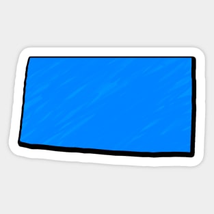 Bright Blue Colorado Outline Sticker